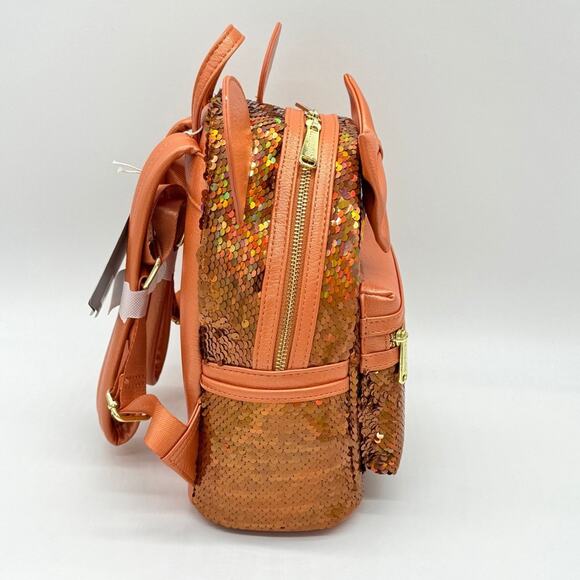 Disney Parks Loungefly Sequined Peach Punch Backpack Disneyland World New main image 4